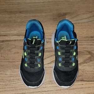 Skechers Kids Black and Blue Sneakers